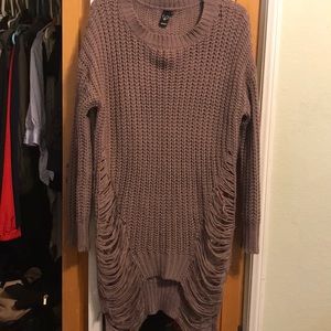 Distressed sweater